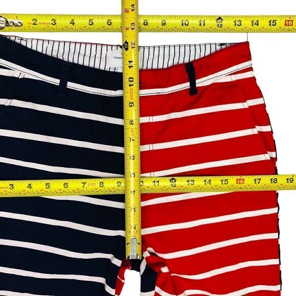 Vineyard Vines Red White Blue Striped Flat Front Stretchy Men’s Shorts Sz 28 - Picture 6 of 9